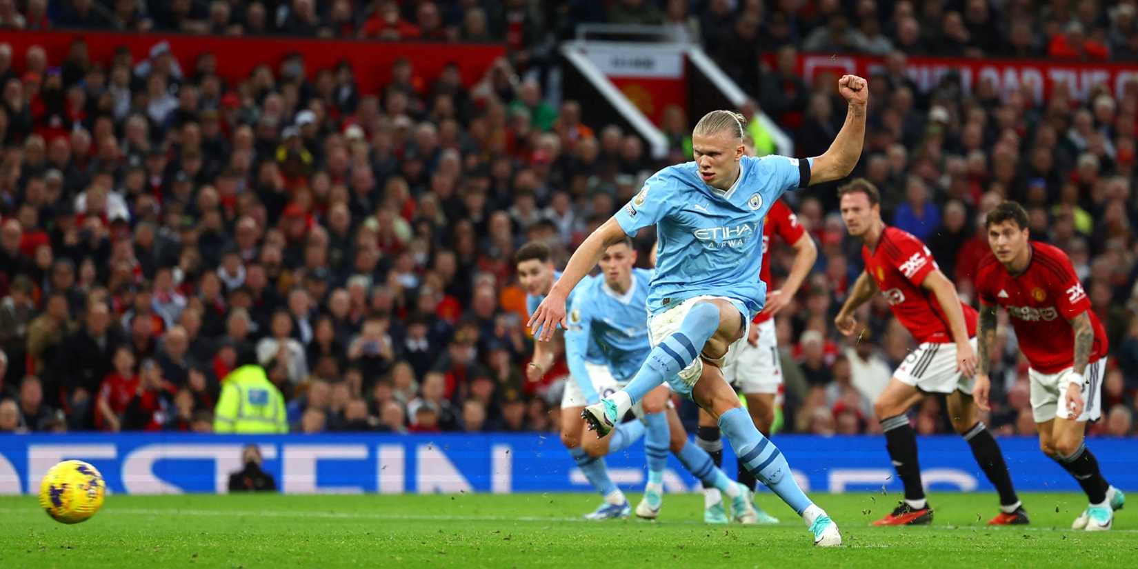Haaland scores against Manchester United