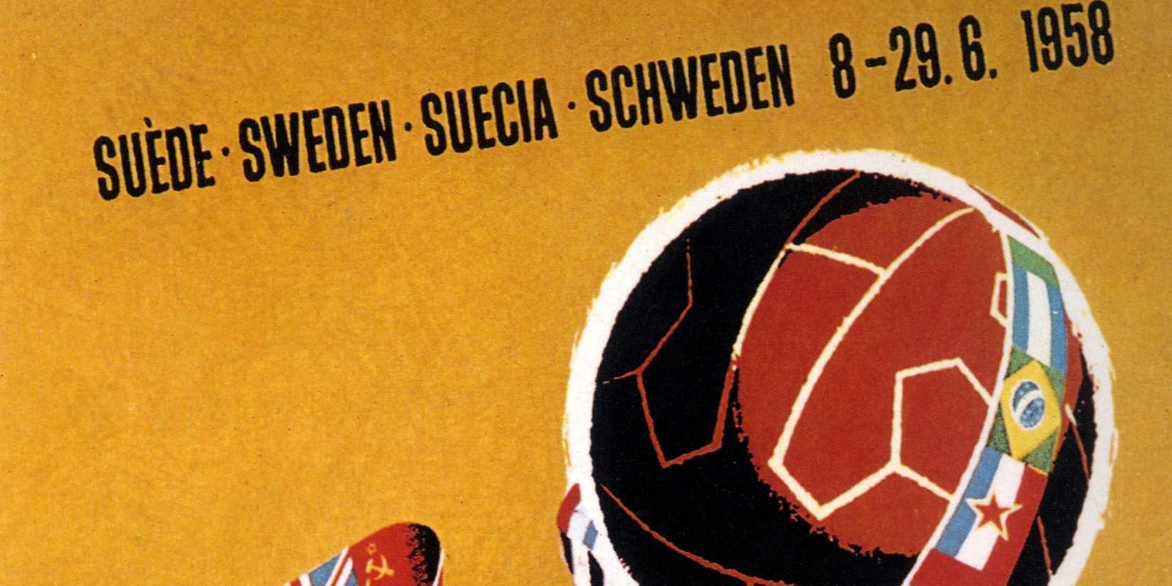 Official Tournament Poster for 1958 FIFA World Cup in Sweden