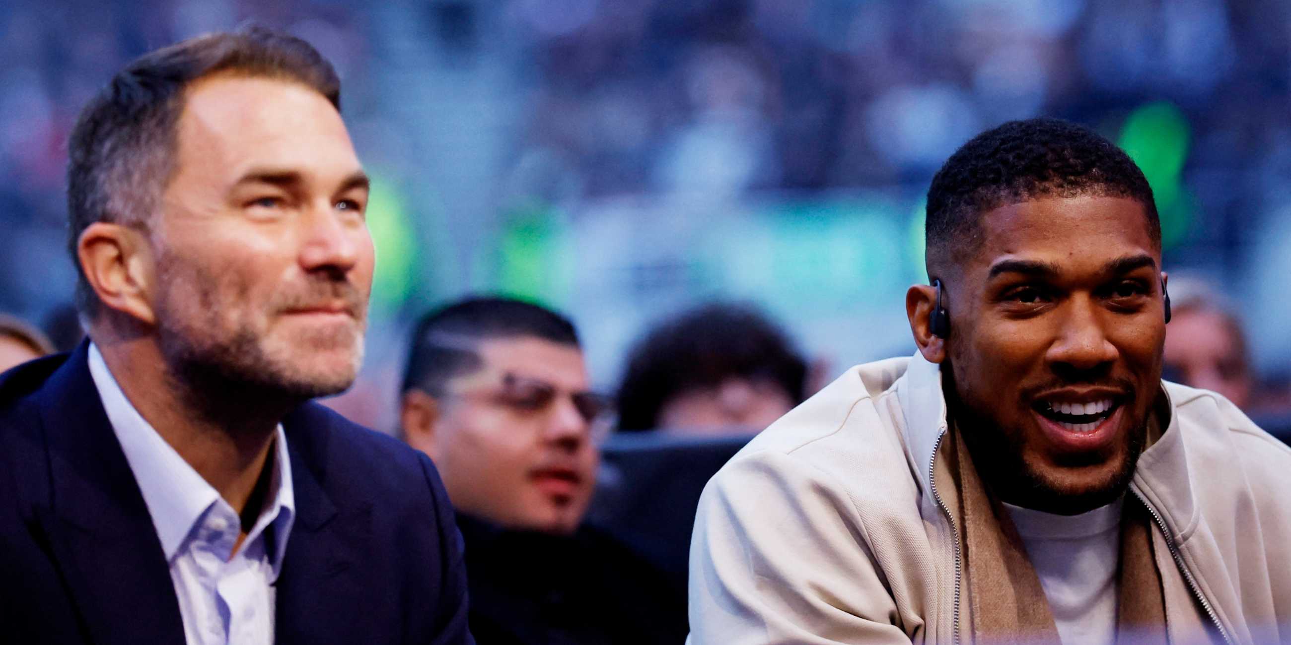 Eddie Hearn and Anthony Joshua
