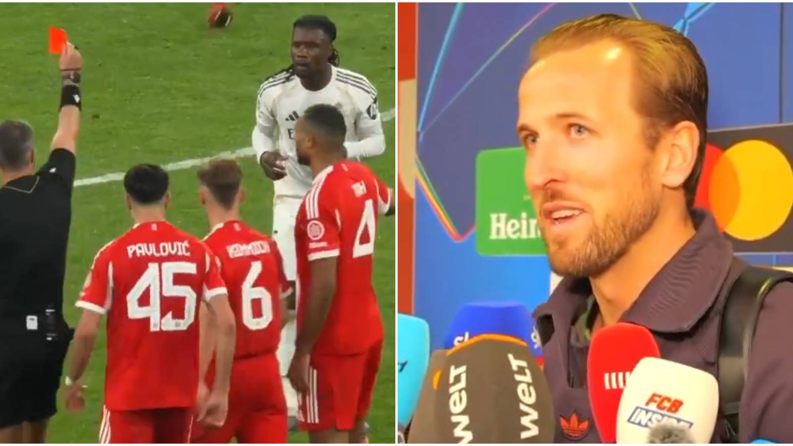 Harry Kane's Answer When Told 'Real Madrid Are Very Angry About Camavinga's Red'