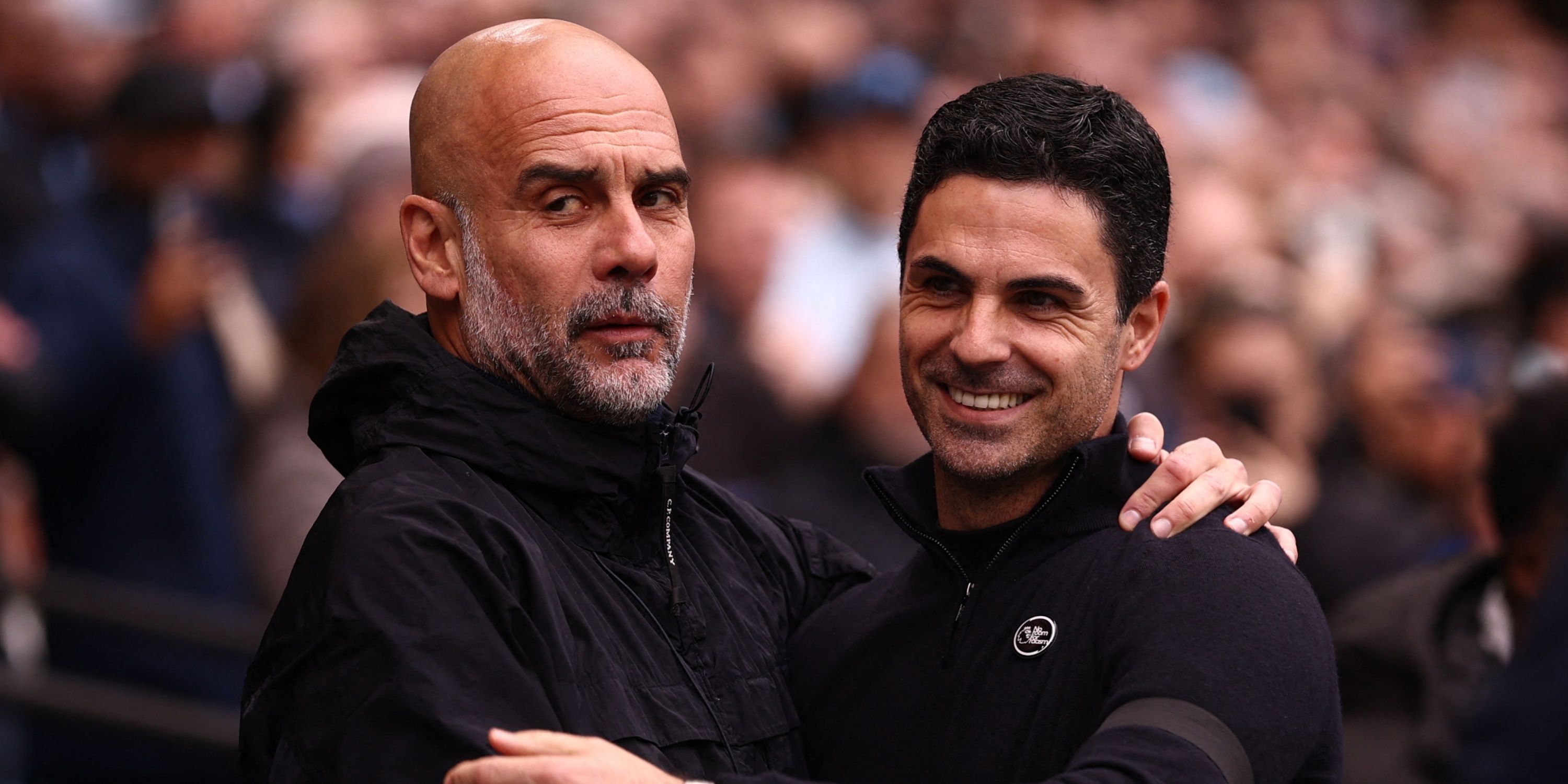 Pep Guardiola and Mikel Arteta
