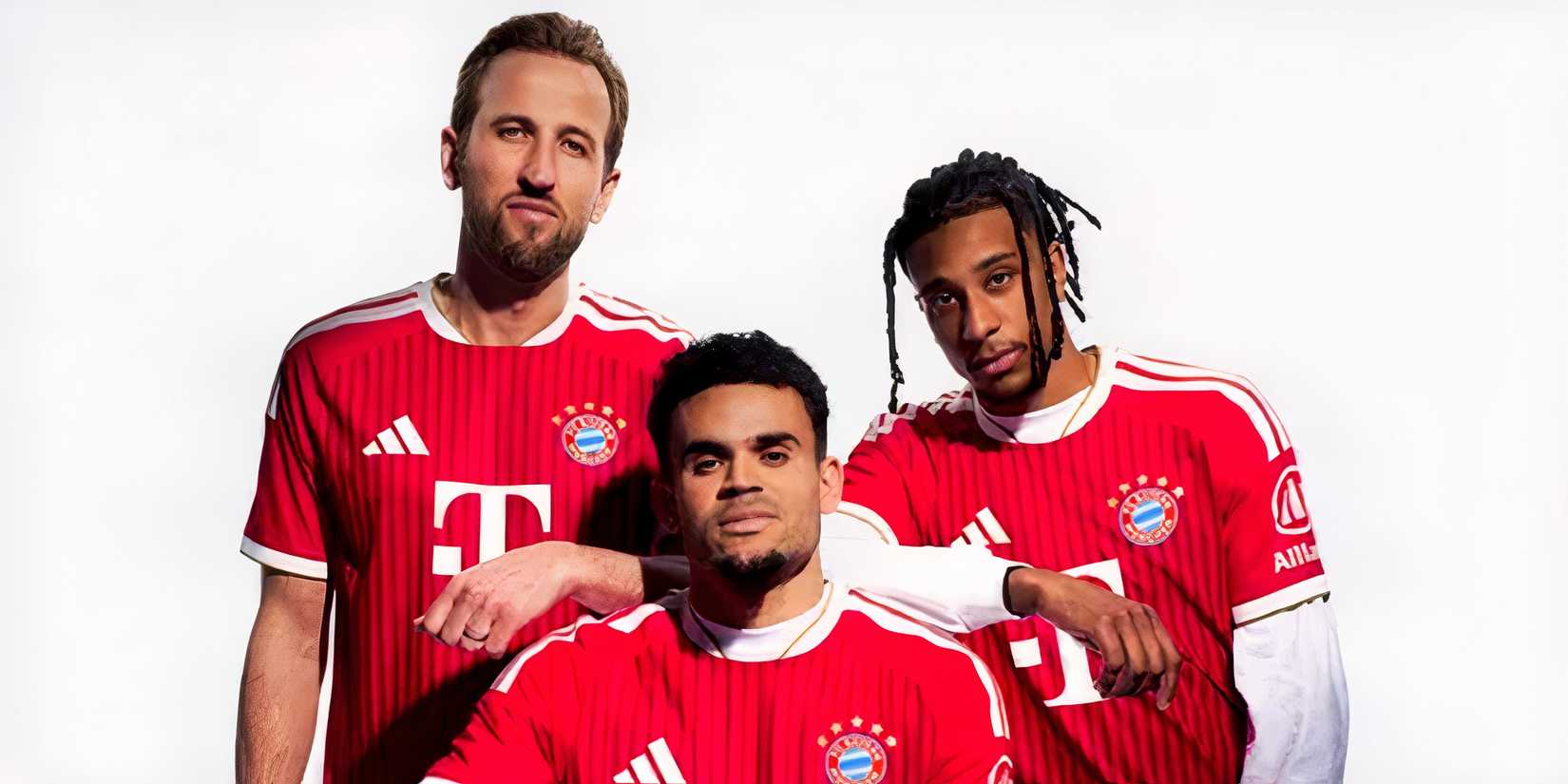 Bayern Munich kit for 2026/27 revealed by Harry Kane, Michael Olise, and Luis Diaz