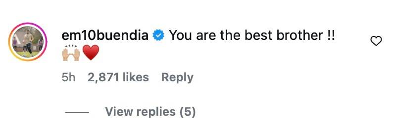 Emi Buendia Instagram reply