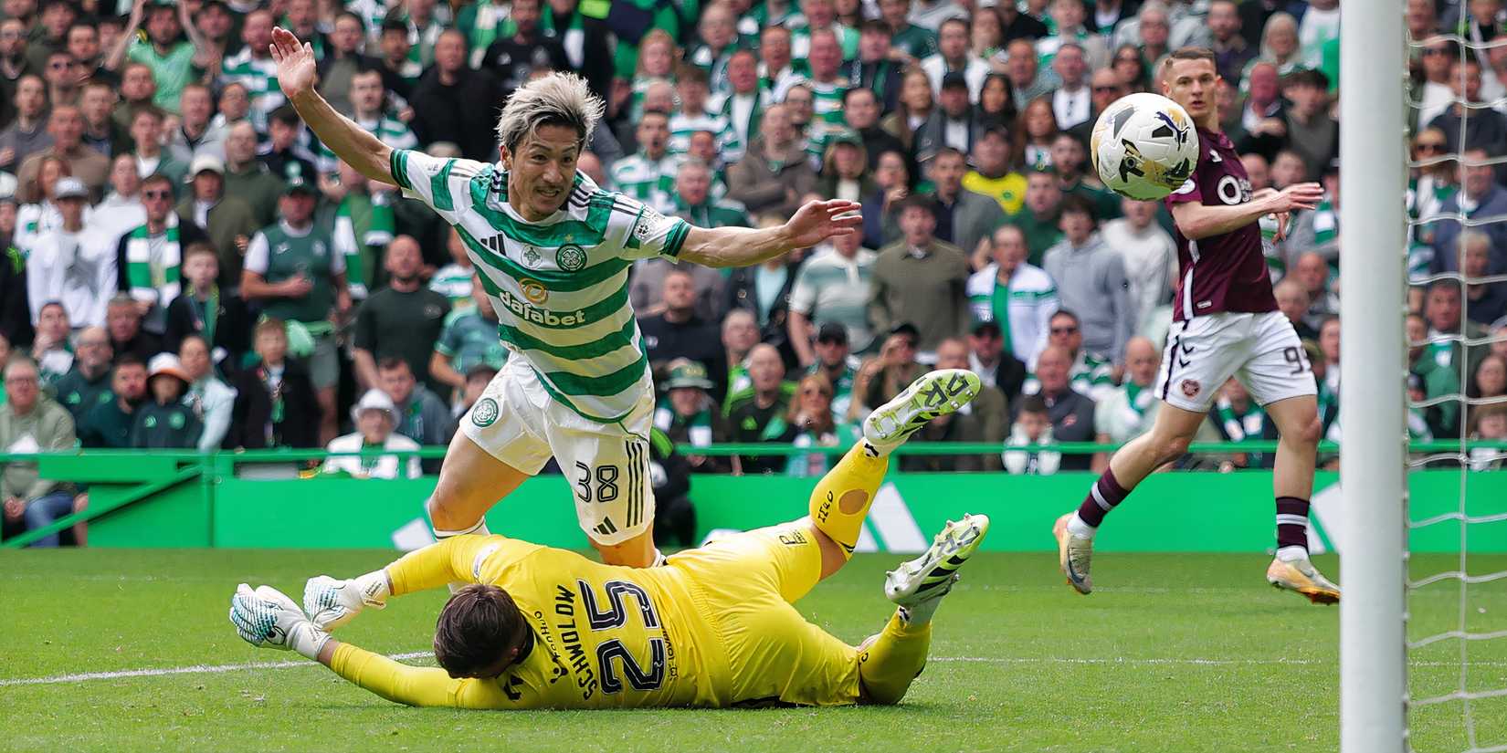 Daizen Maeda scores Celtic winner against Hearts