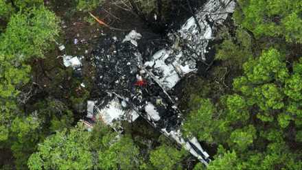 Image of A small plane carrying pickleball players crashed in trees in Texas Hill Country, via Daily Mail