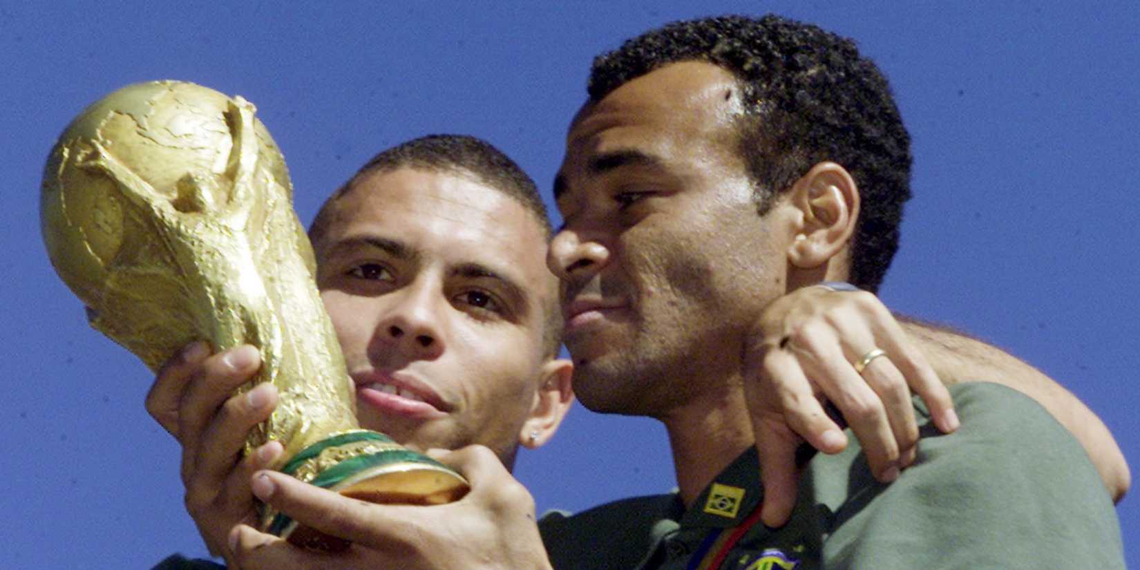 Ronaldo and Cafu Brazil World Cup 2002