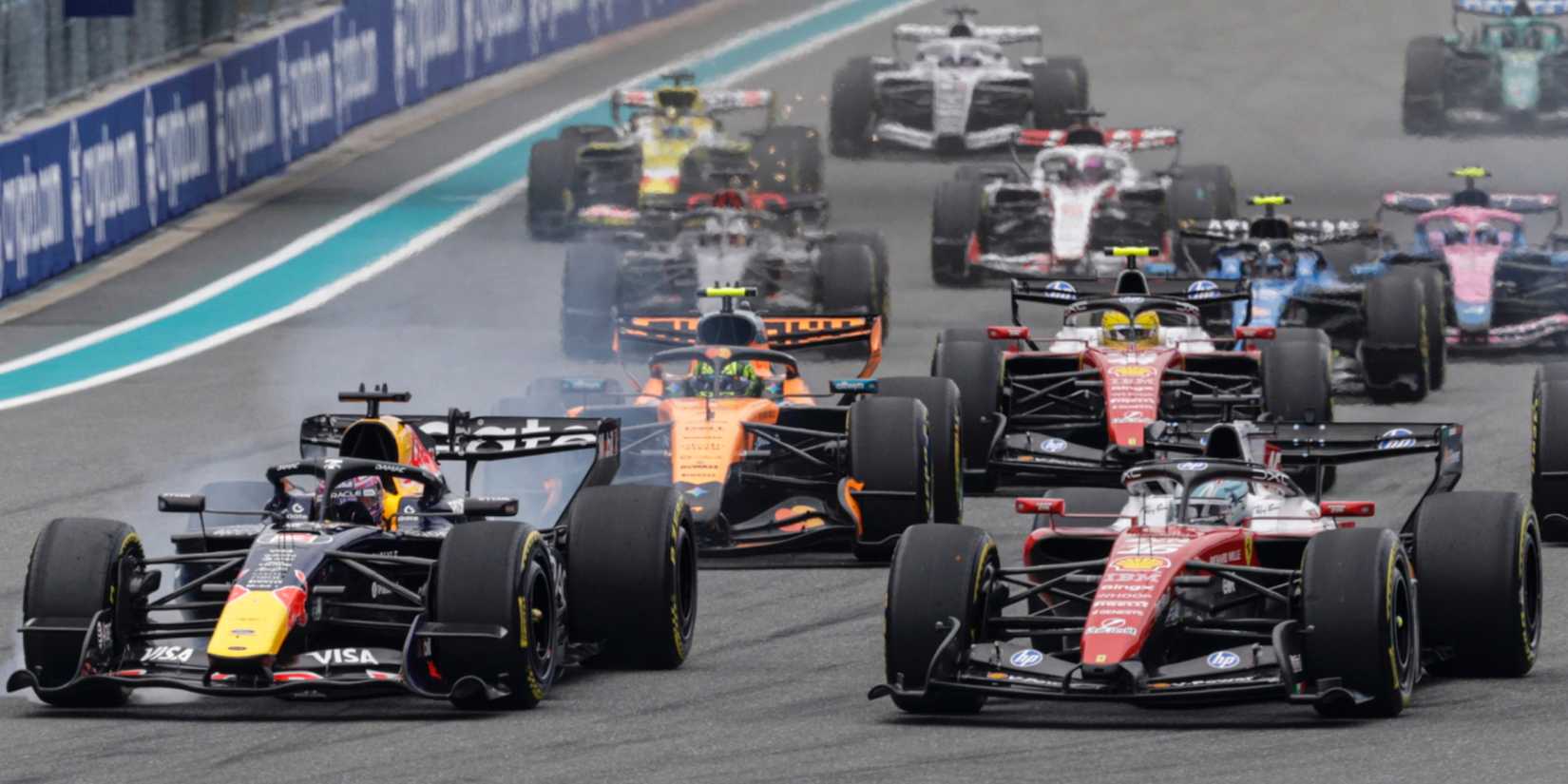 F1 Cars in Race