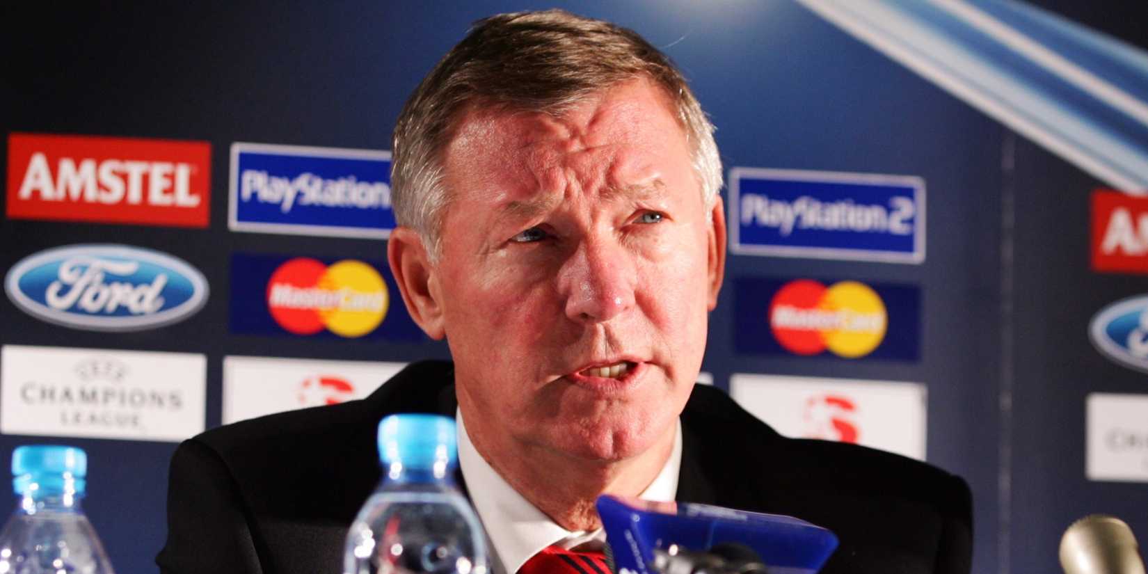 Manchester United Manager Alex Ferguson in a Press Conference
