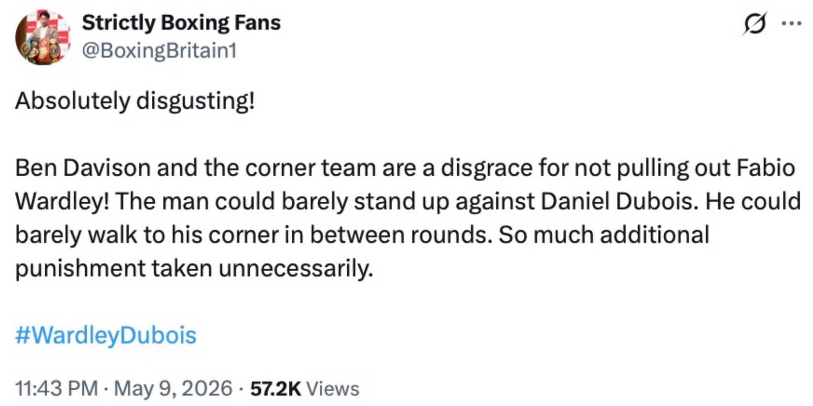 Wardley's corner criticised