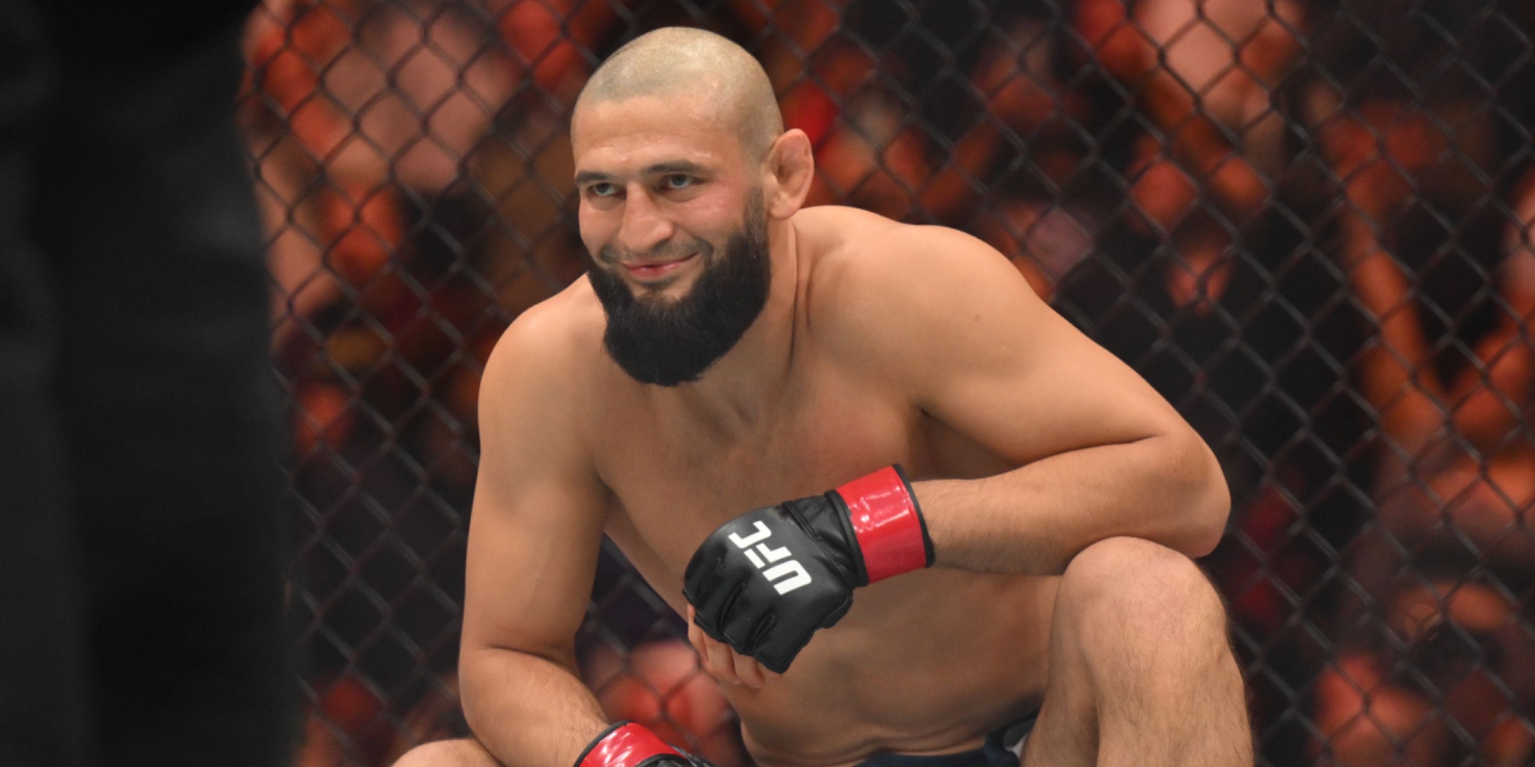 Khamzat Chimaev Smirks