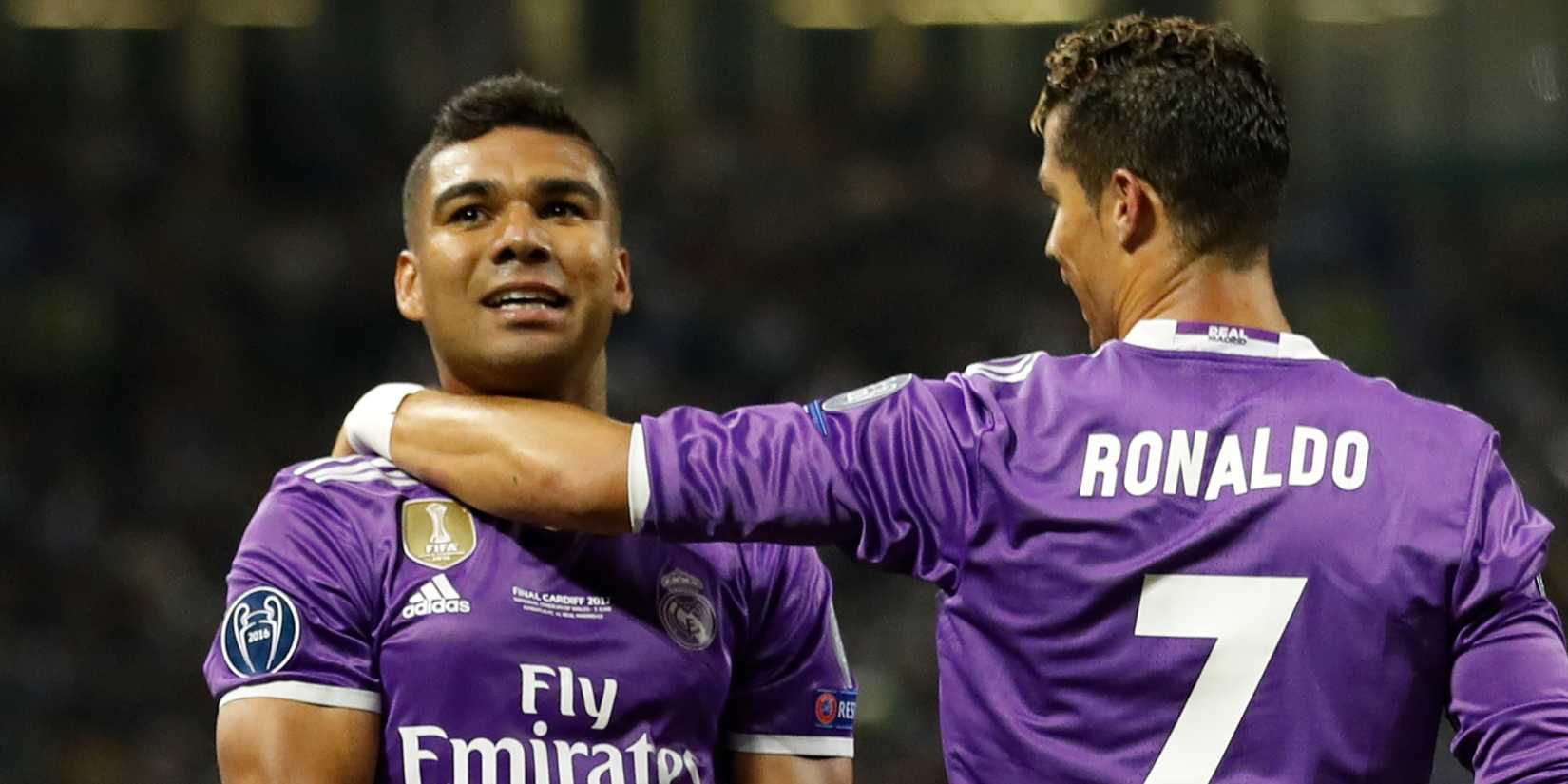 Casemiro and Cristiano Ronaldo
