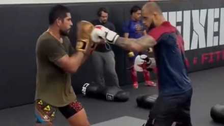 Alex Pereira sparring Tallison Teixeira