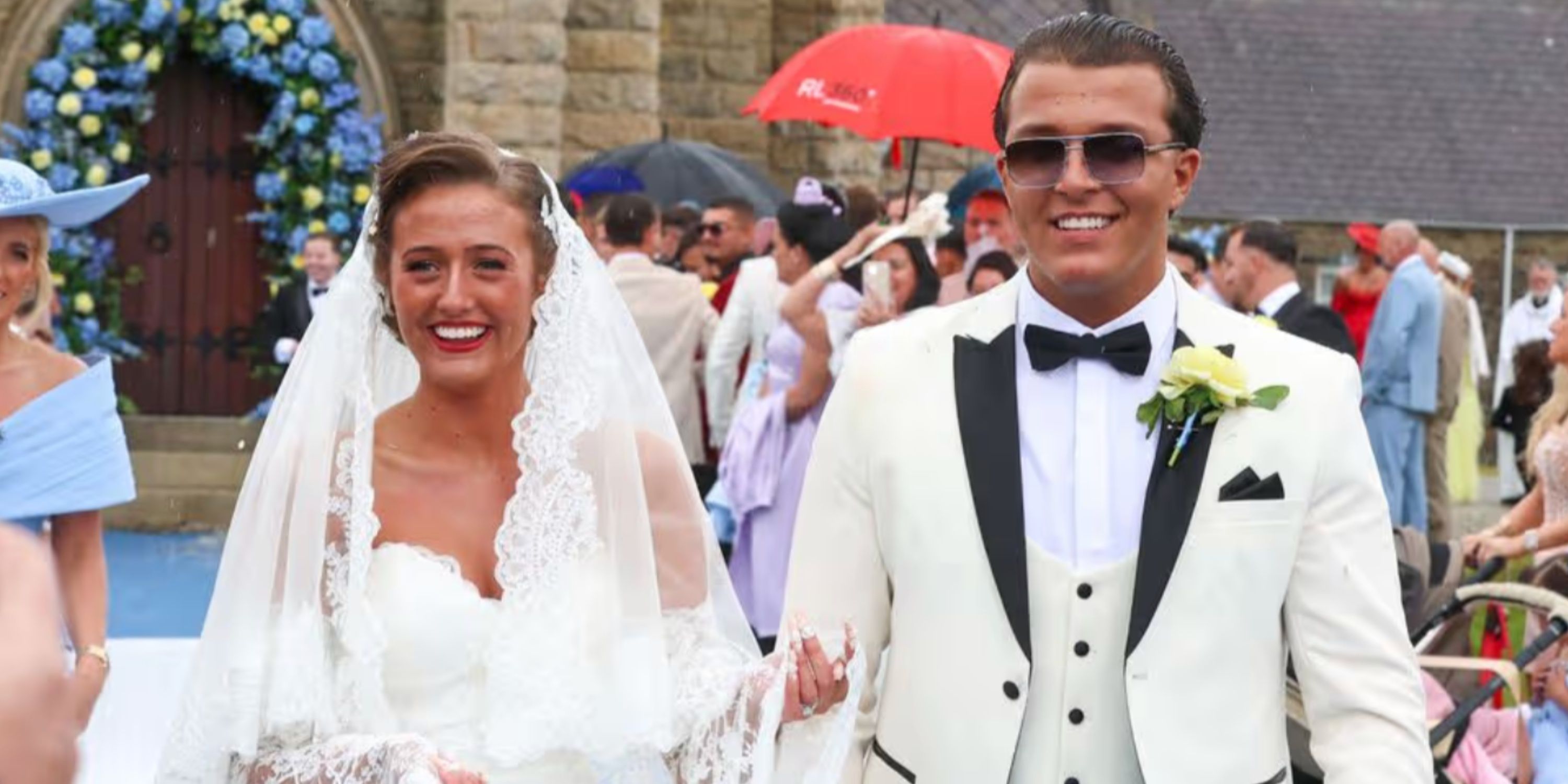 Venezuela Fury & Noah Price leaving church after their marriage(Image: Callum Staley / CJS, via the Mirror)