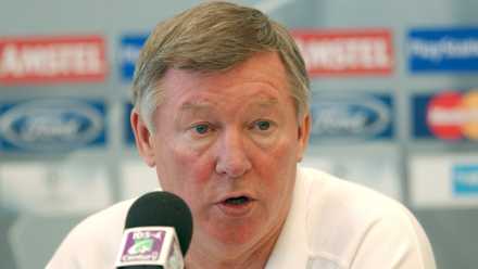 Manchester United manager Alex Ferguson during a 2003 press conference