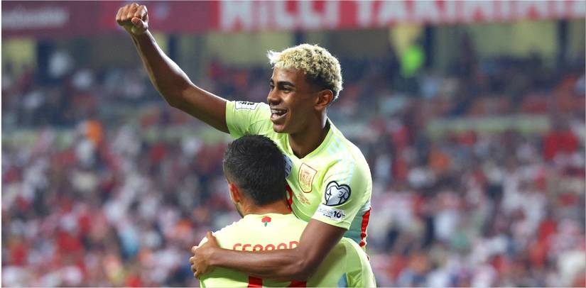 Spain's Lamine Yamal
