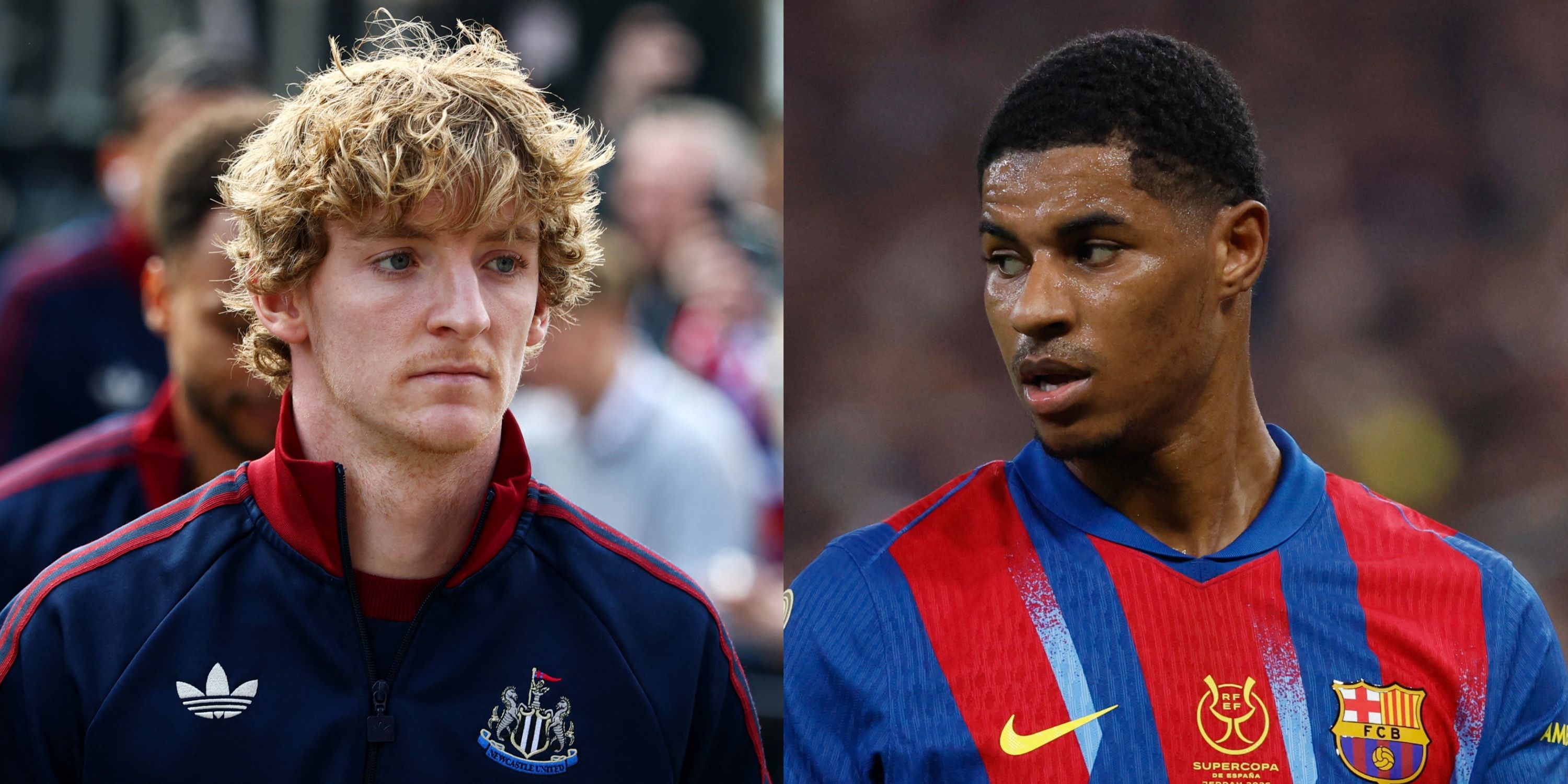 Anthony Gordon and Marcus Rashford for Newcastle and Barcelona in 2025/26