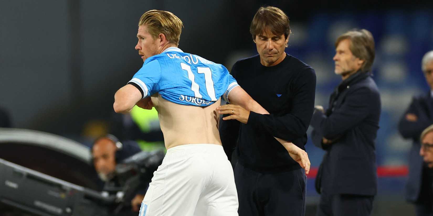 Kevin De Bruyne and Antonio Conte