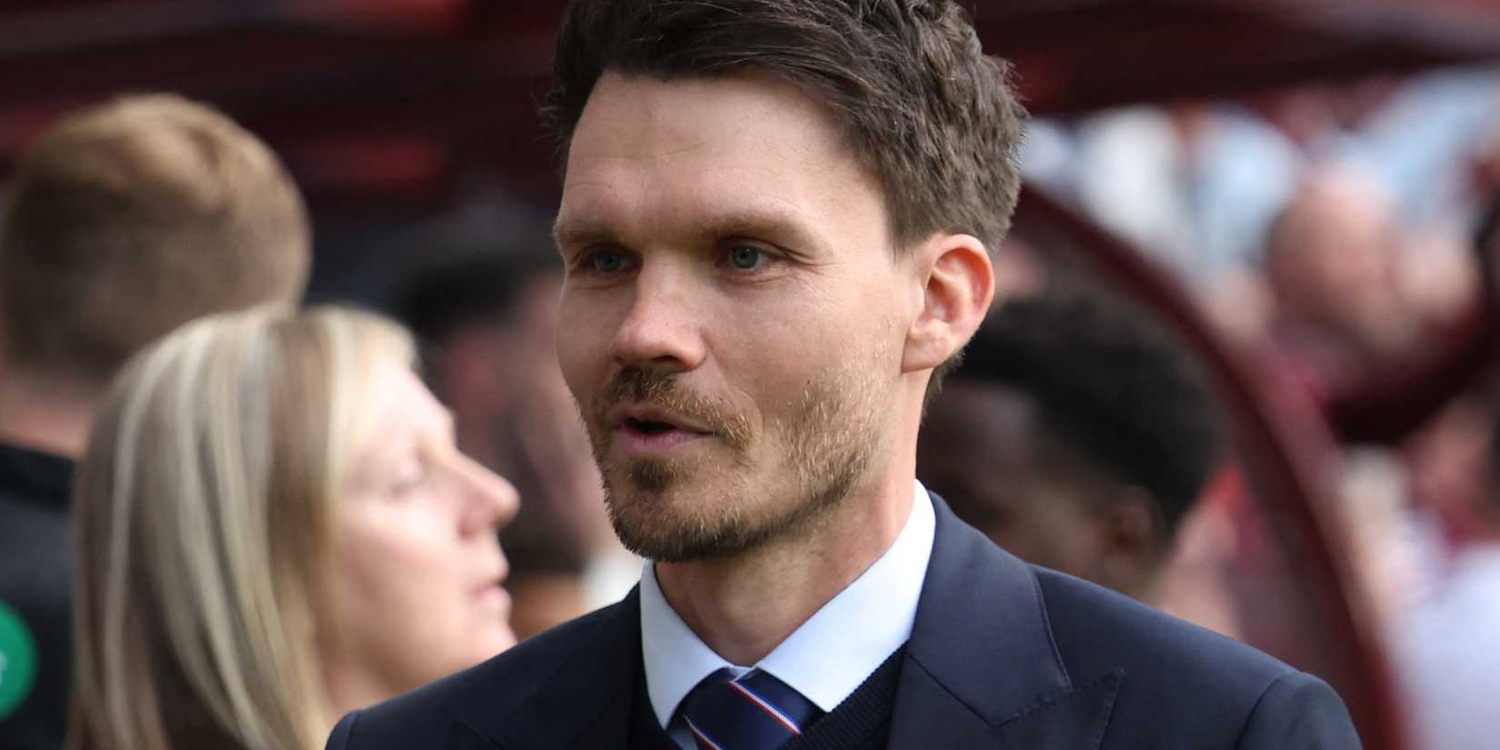 Rangers boss Danny Rohl during his team's defeat to Hearts in the Scottish Premiership