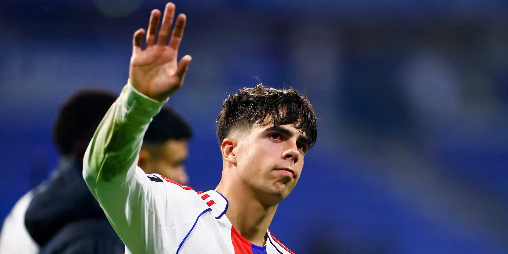 Afonso Moreira gestures after Lyon vs PSG