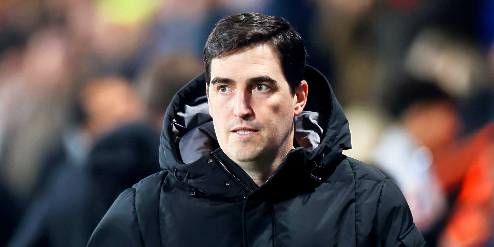 Andoni Iraola looks on during a Bournemouth match in the Premier League