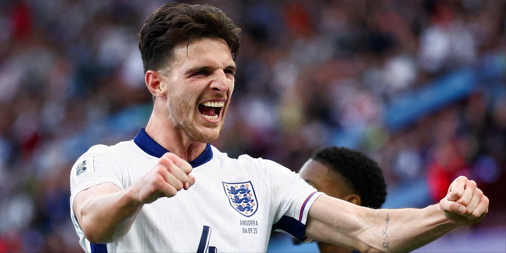 Declan Rice in action for England