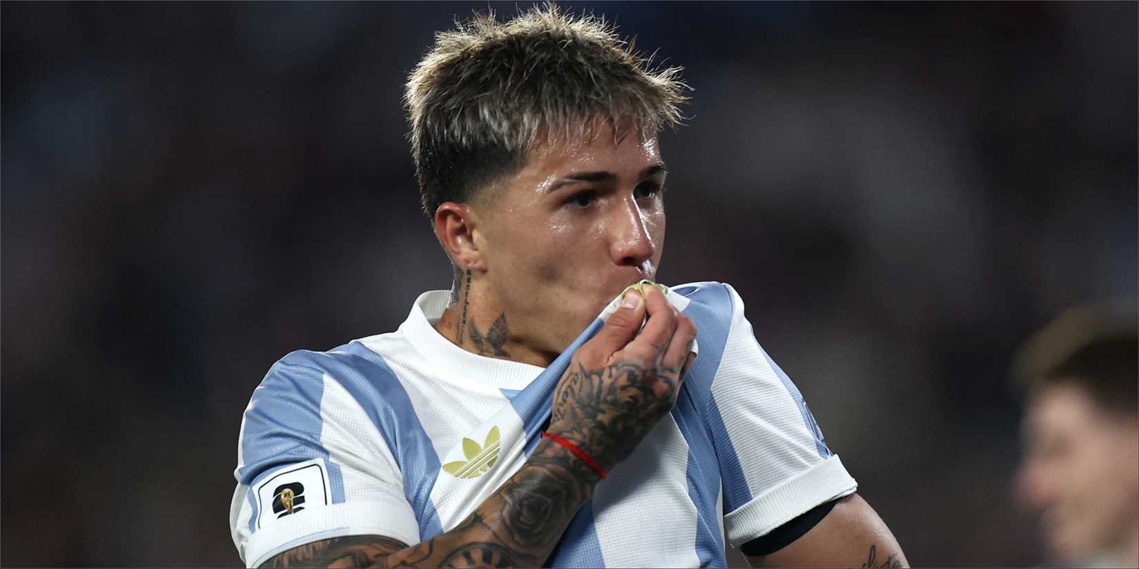 Enzo Fernandez in action for Argentina