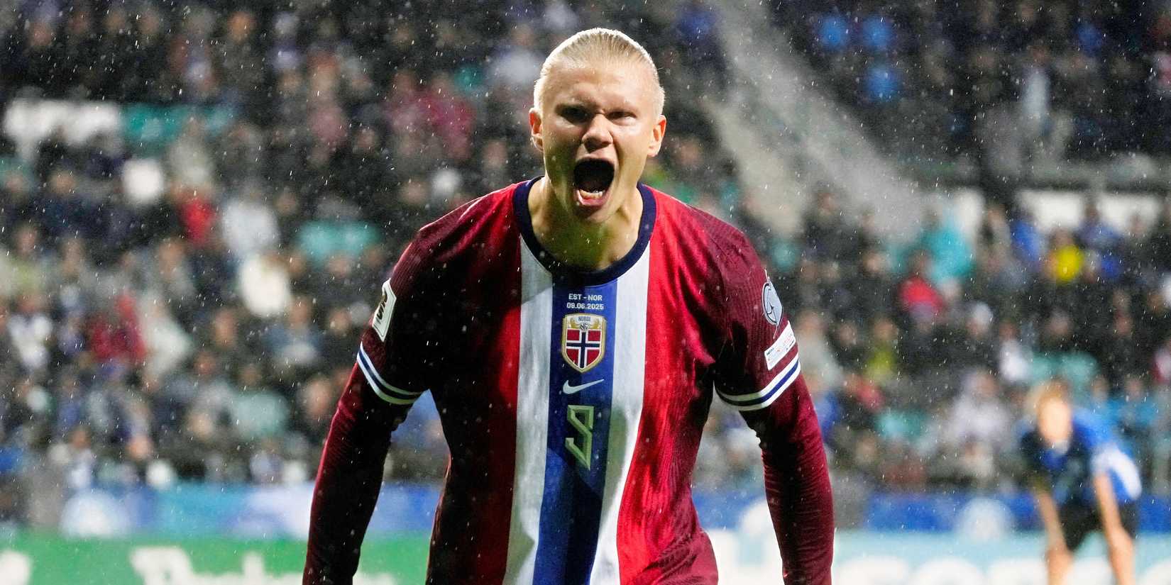 Erling Haaland in action for Norway
