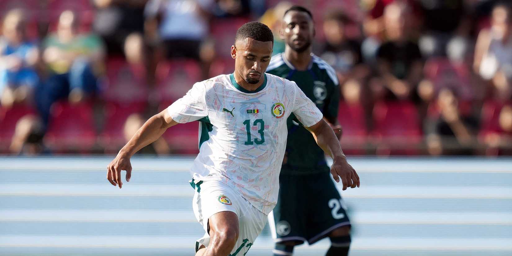 Iliman Ndiaye playing for Senegal against Saudi Arabia