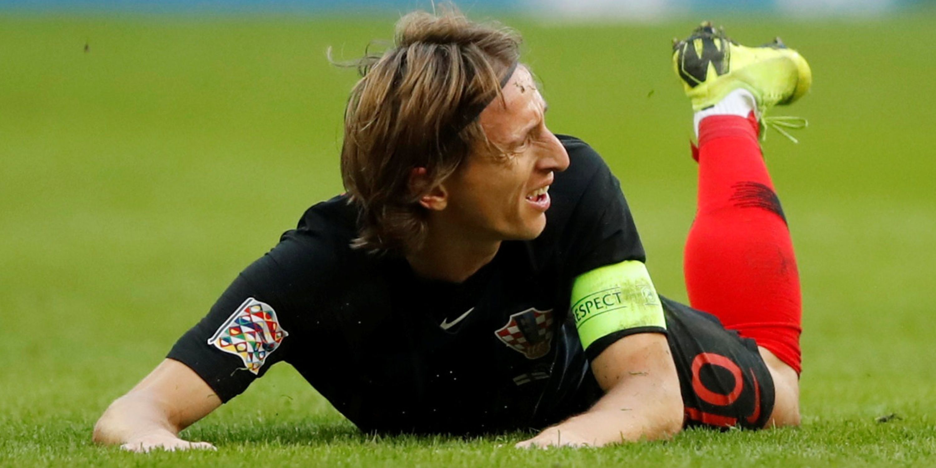 Luka Modric vs England at the 2018 World Cup