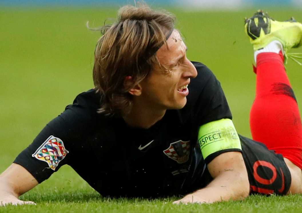 Luka Modric vs England at the 2018 World Cup