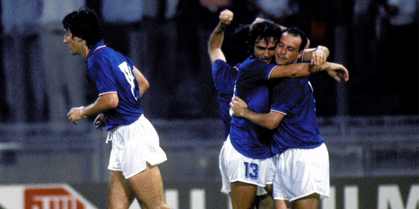 Salvatore Schillaci Celebrates a goal at Italia 90