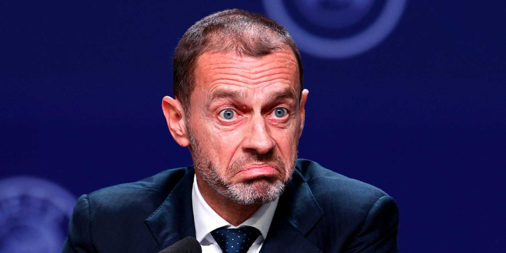 2026 UEFA president Aleksander Ceferin looks annoyed during the 50th Ordinary UEFA Congress  event