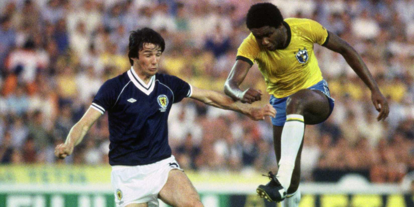 Alan Hansen Scotland Serginho Brazil World Cup 1982
