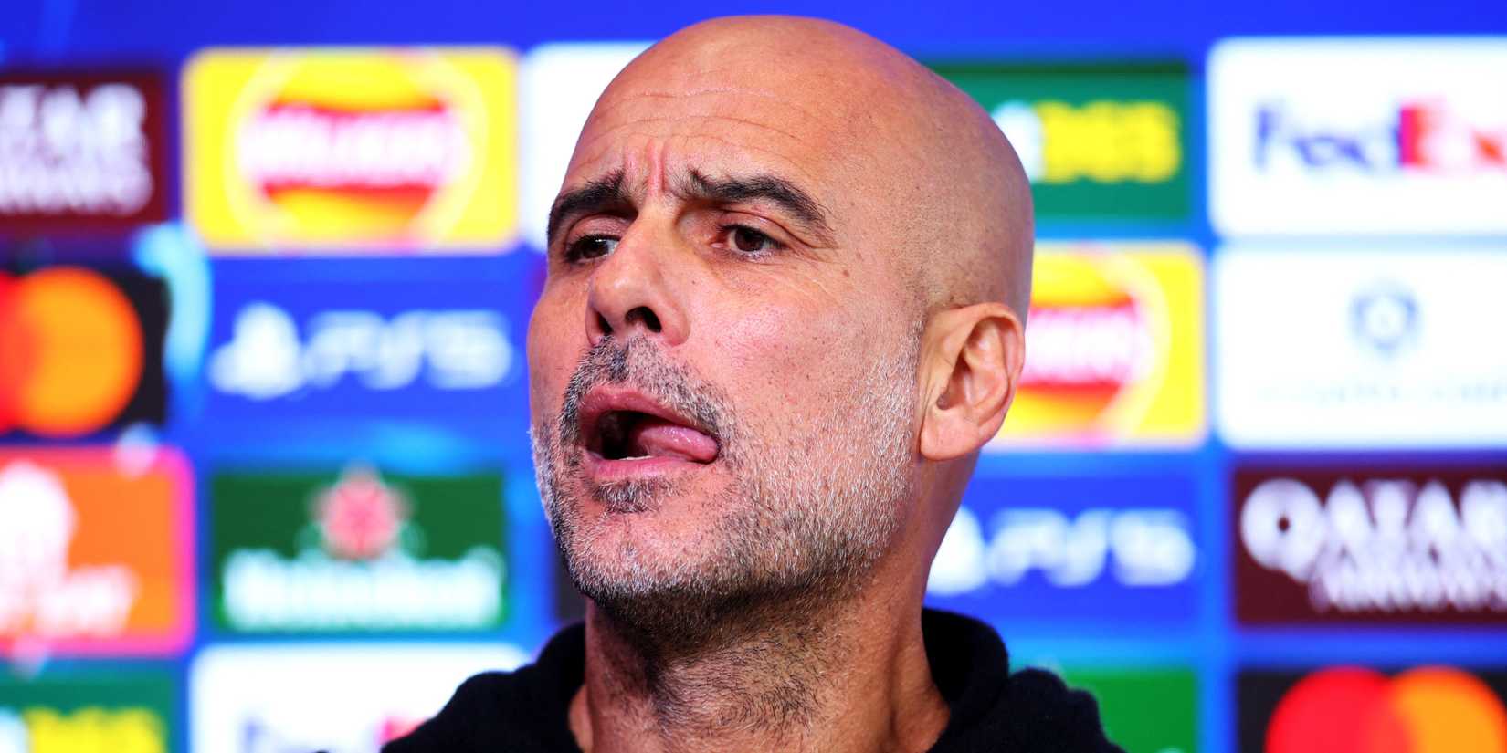 Manchester City manager Pep Guardiola during a press conference on November 24, 2025