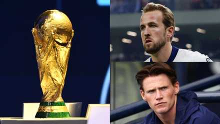 World Cup trophy Harry Kane England Scott McTominay Scotland