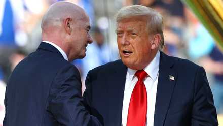 Gianni Infantino and Donald Trump