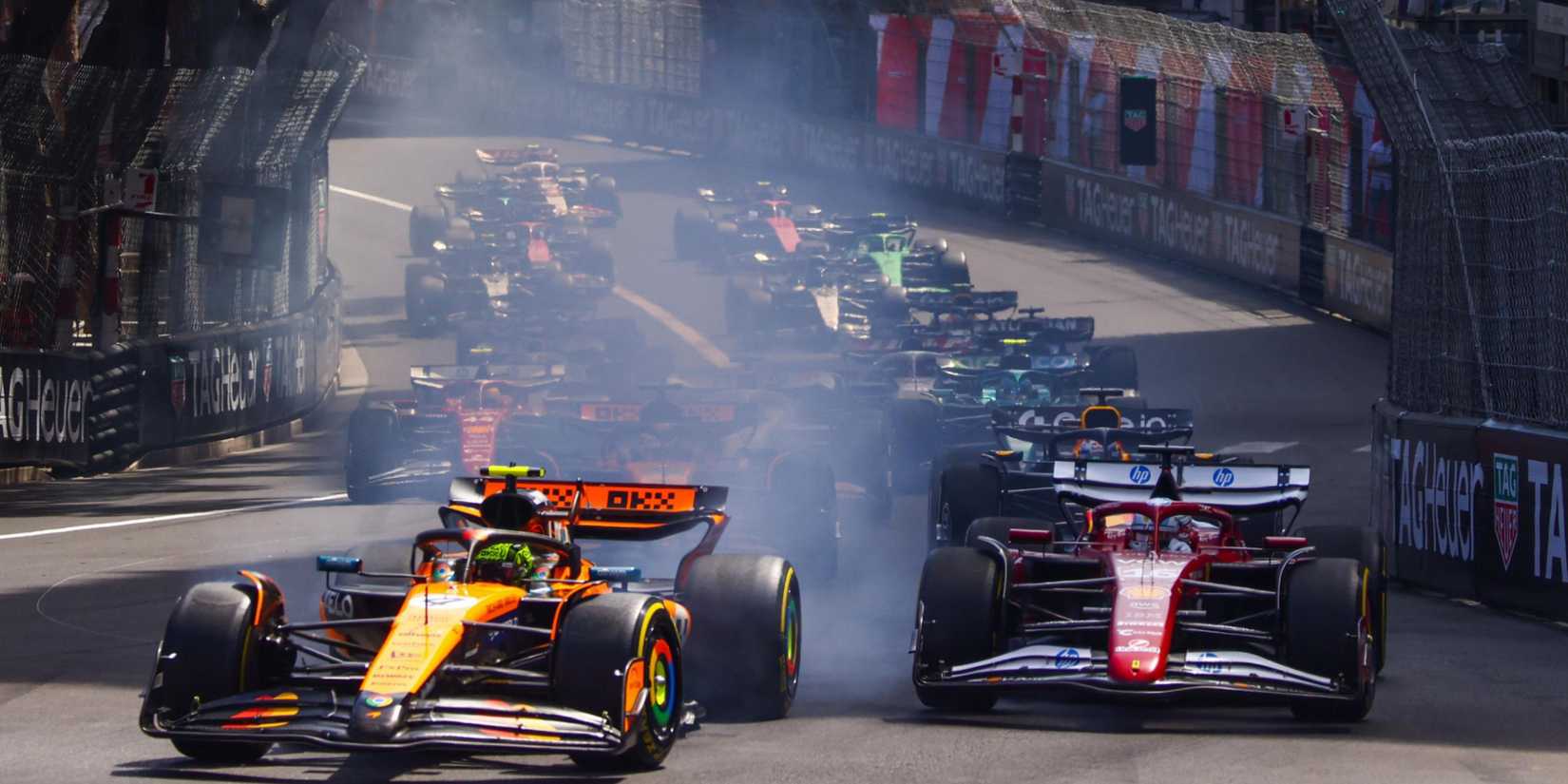 F1 cars racing in Monaco