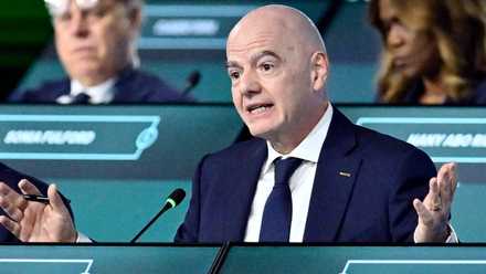 President Gianni Infantino during the 76th FIFA Congress