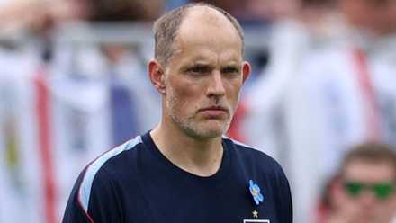 v England manager Thomas Tuchel looks on vs New Zealand