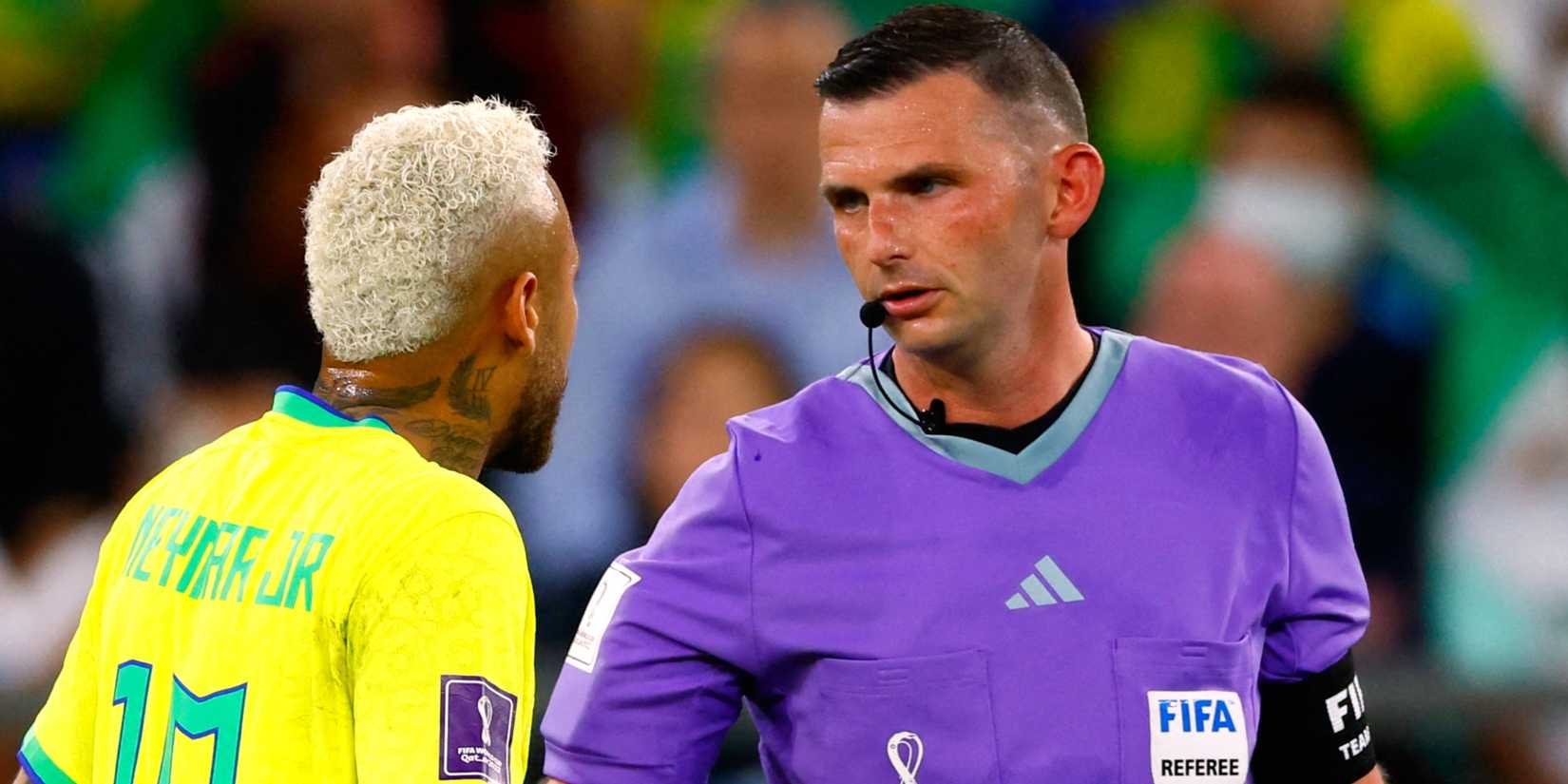 Neymar and Michael Oliver