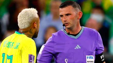 Neymar and Michael Oliver
