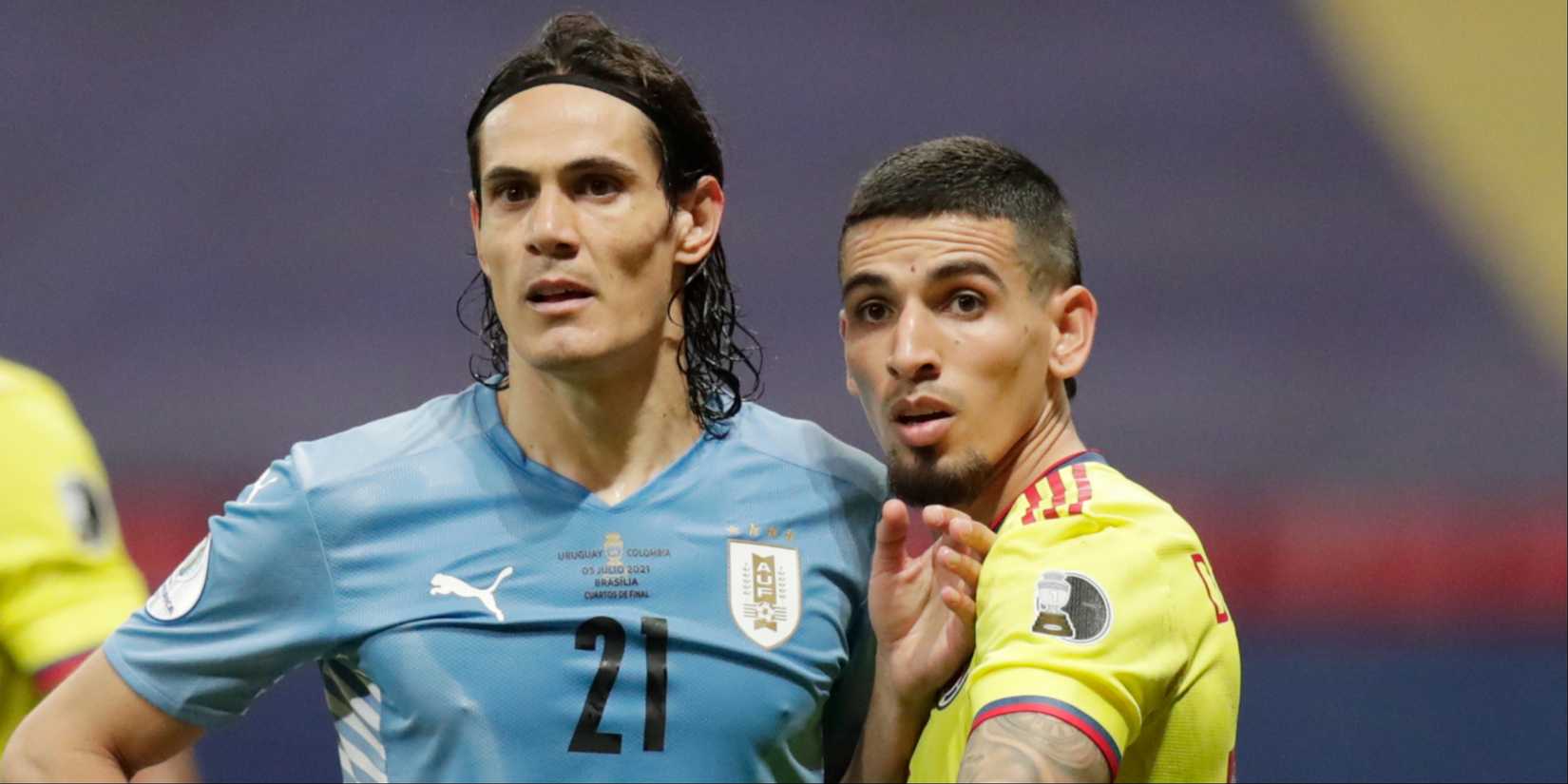 Daniel Munoz and Edinson Cavani