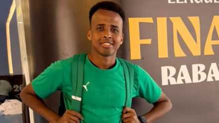 Fifa referee Omar Artan pictured smiling at the CAF Champions League final