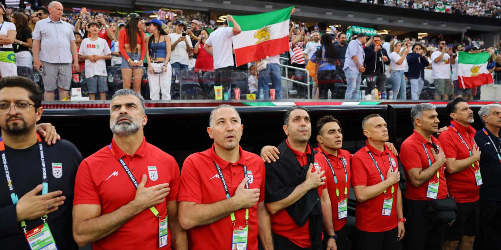 Iran Lion and Sun flag at World Cup