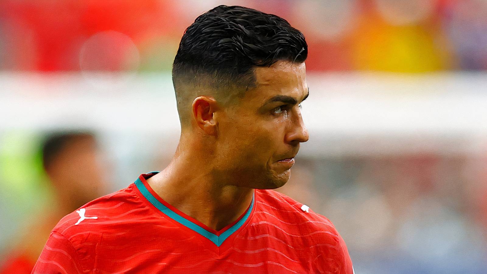 Cristiano Ronaldo in action for Portugal