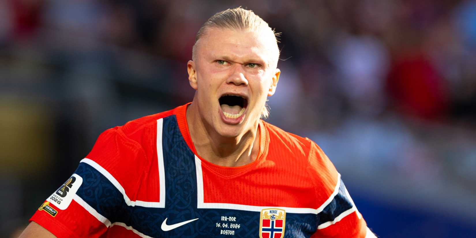 Erling Haaland in action for Norway