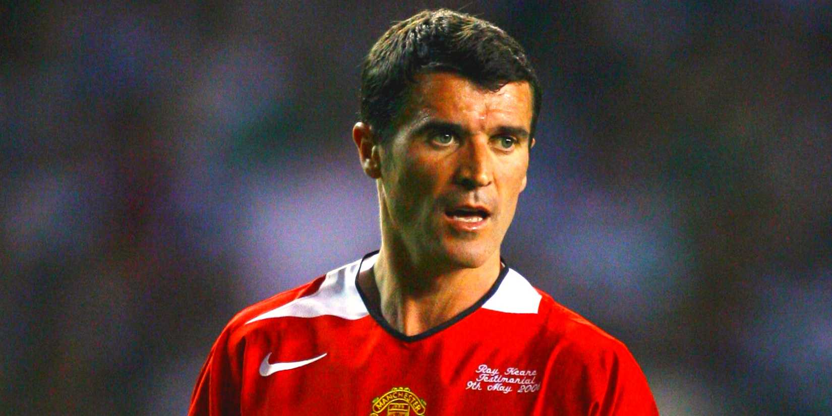 Roy Keane during his testimonial for Man Utd vs Celtic