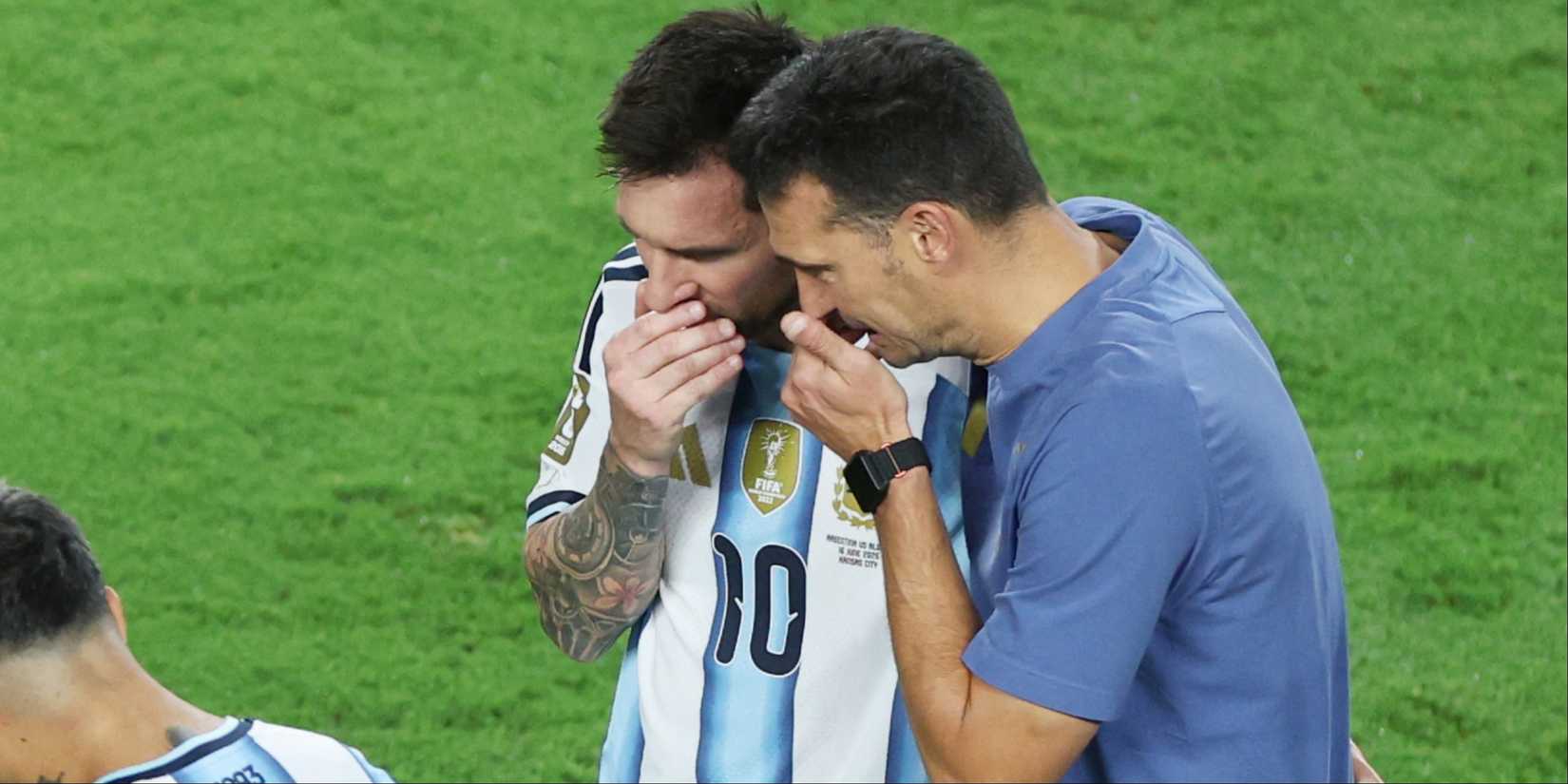 Lionel Messi and Lionel Scaloni