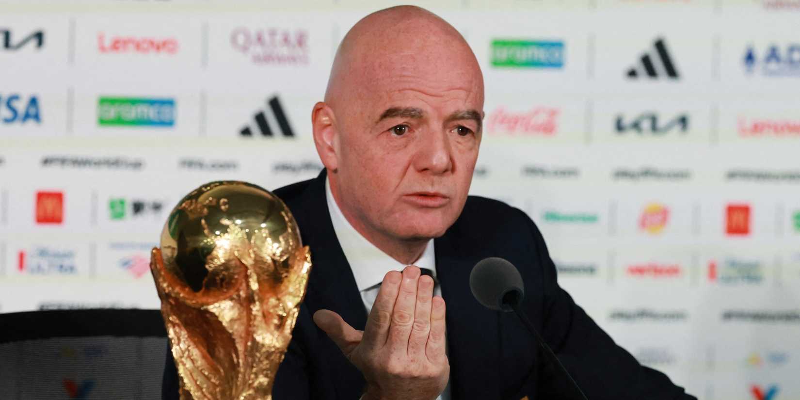 Gianni Infantino and the World Cup trophy