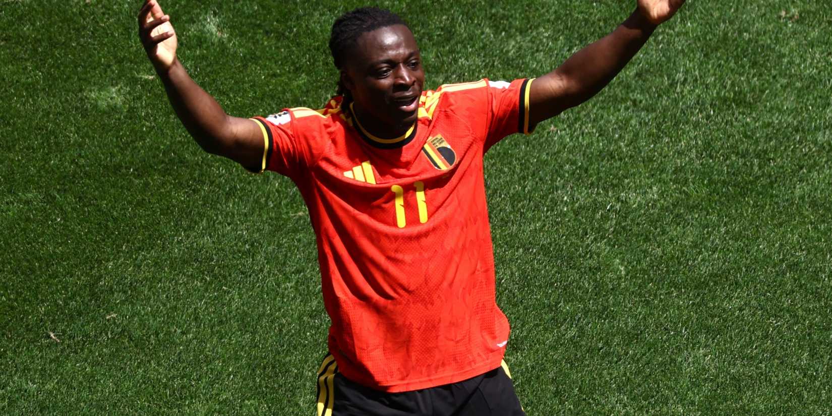 Jeremy Doku in action for Belgium at the 2026 World Cup